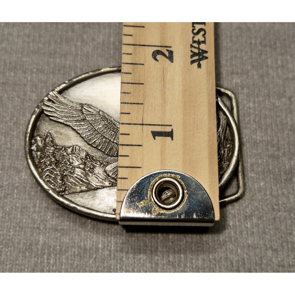 Vintage Siskiyou 1983 Silver Eagle Western Belt Buckle Rodeo Southwestern - Picture 7 of 8